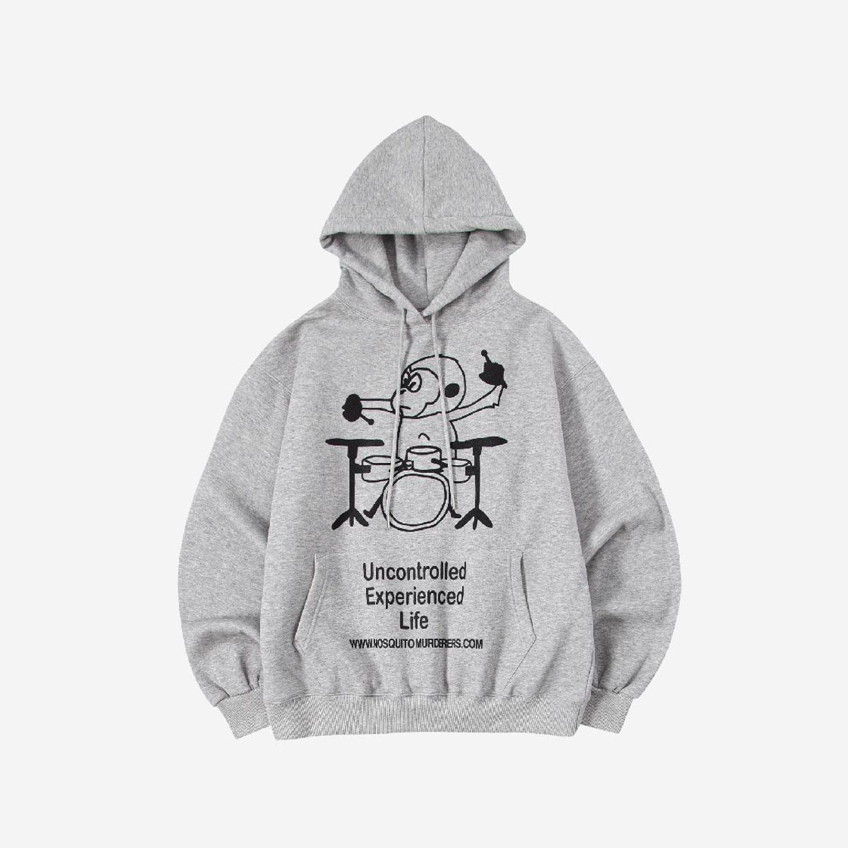 모스키토 머더러스(MOSQUITO MURDERERS) Uncontrolled Experienced Life FLEECE-LINED HOODIE