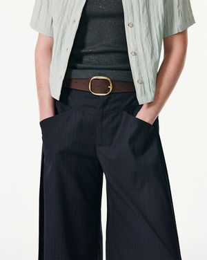 BASIC WIDE LEATHER BELT [BROWN]