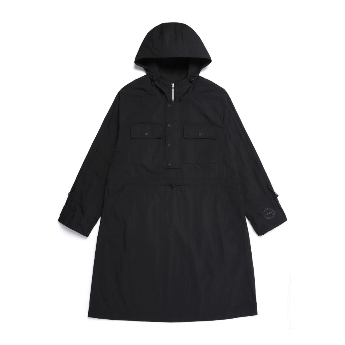 내셔널지오그래픽(NATIONALGEOGRAPHIC) N252WOP130 NRN 여성셔링 우븐 셋업 후드 아노락 원피스 CARBON BLACK