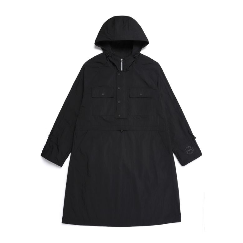 N252WOP130 NRN 여성셔링 우븐 셋업 후드 아노락 원피스 CARBON BLACK