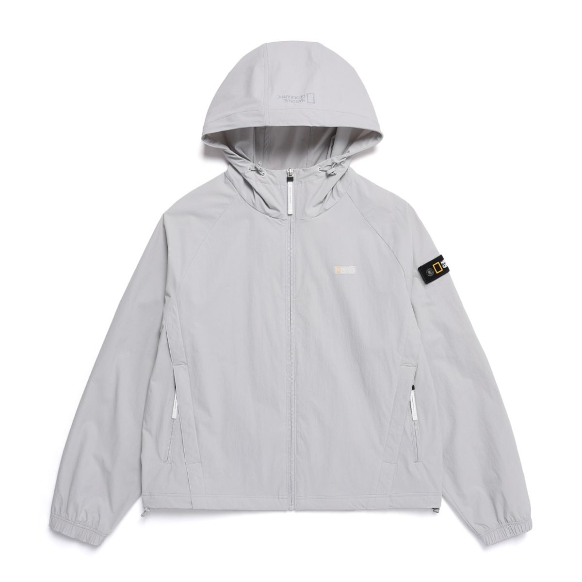내셔널지오그래픽(NATIONALGEOGRAPHIC) N252WFT140 여성 아델리 경량 우븐 스트레치 풀집업 후드 점퍼 SILVER GREY
