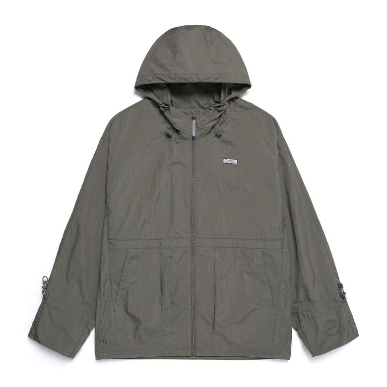 N252UJP130 NRN 셔링 우븐 셋업 바람막이 STONE GREY