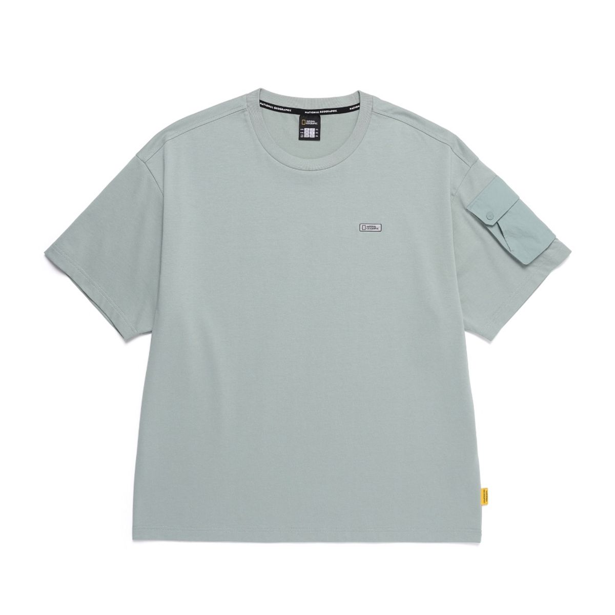 내셔널지오그래픽(NATIONALGEOGRAPHIC) N252MTS910 NRN 소매 포켓  반팔 티셔츠 KHAKI GREEN