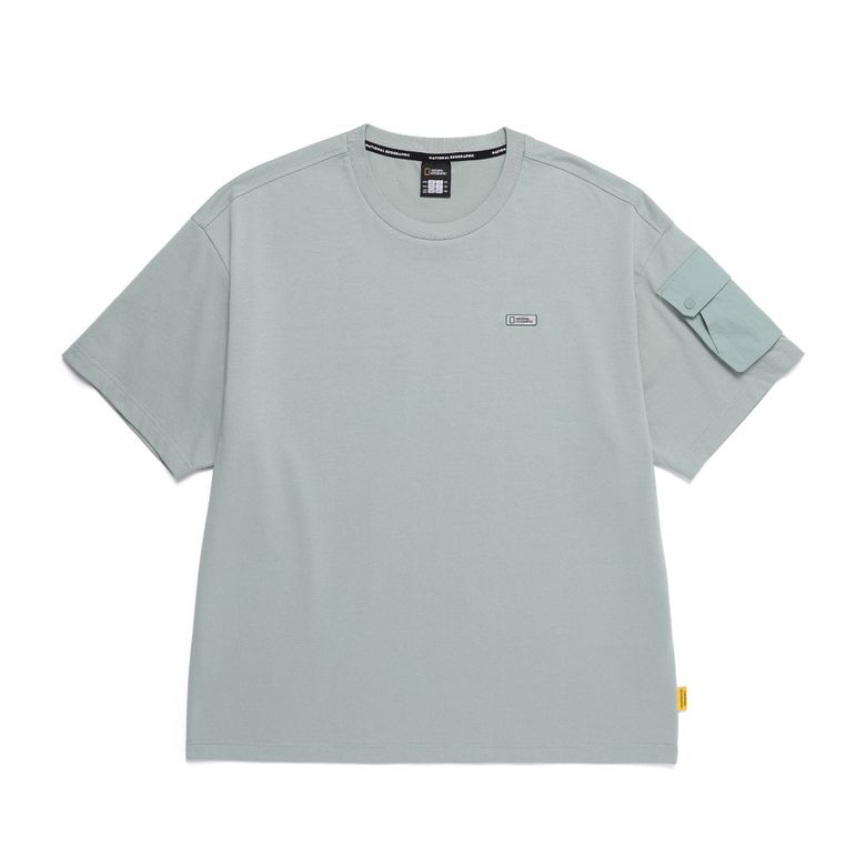 N252MTS910 NRN 소매 포켓  반팔 티셔츠 KHAKI GREEN