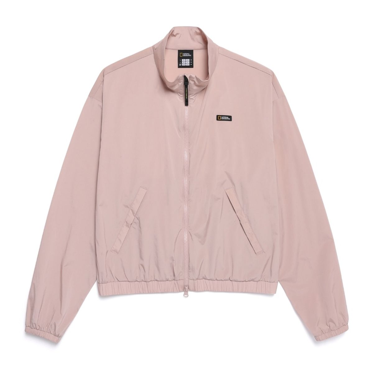 내셔널지오그래픽(NATIONALGEOGRAPHIC) N251WFT020 여성 실키 스탠드넥 풀집업 PINK GREY