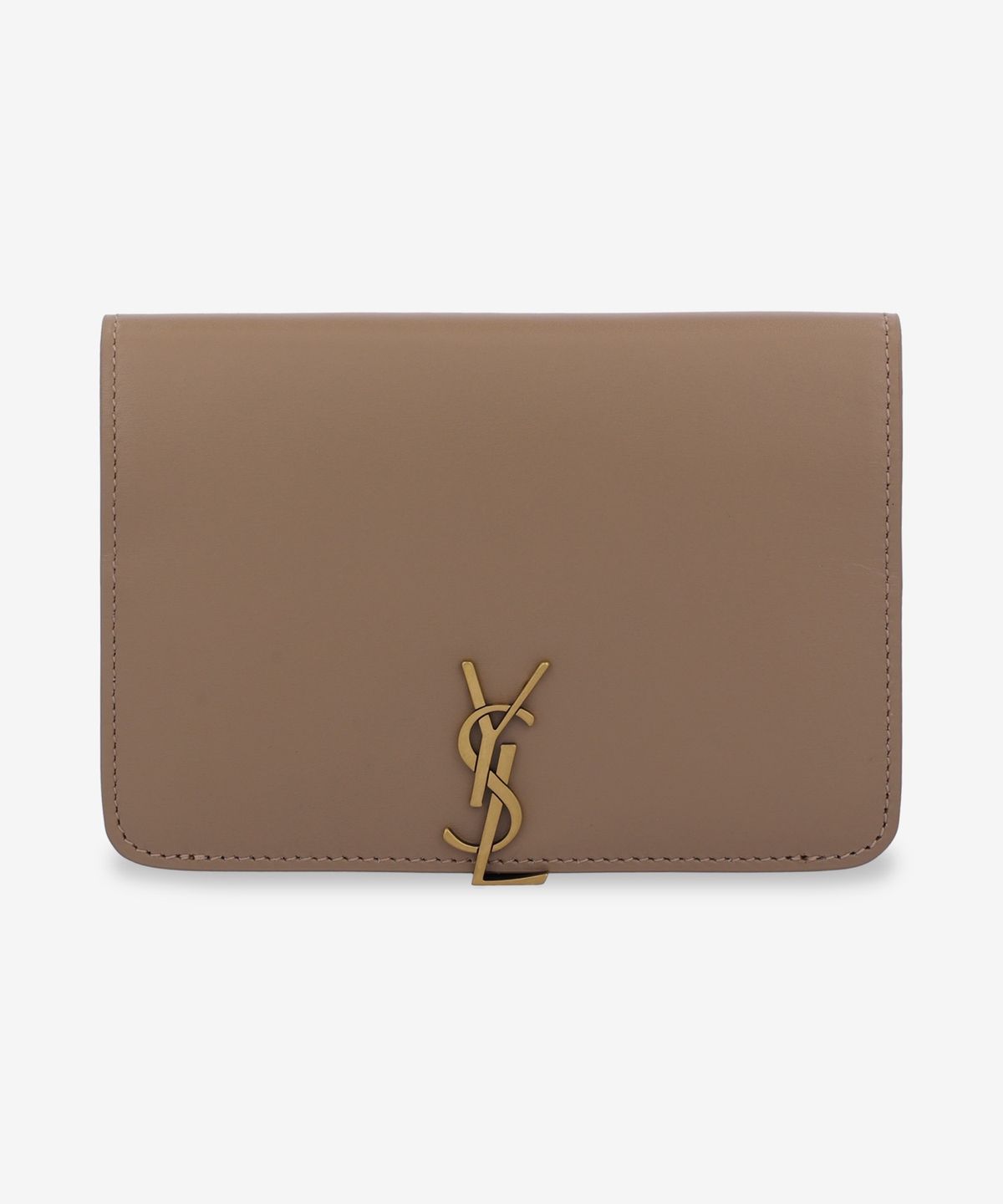 생로랑(SAINT LAURENT) 모노그램 볼테르 여권 지갑 - 토프:골드 / 8218850SX0W2646