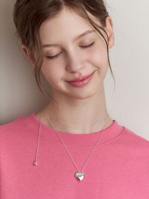 comfy heart long necklace