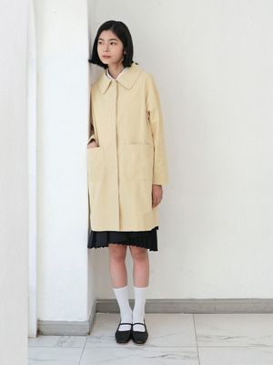 라운드카라 스프링코트_옐로우