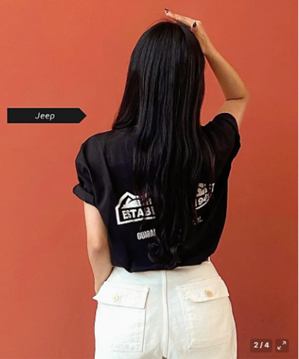 지프(JEEP) [230g] M-Logo 그래픽 반팔 티셔츠 (JQ5TSU174BK)