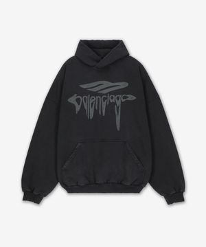 3B 리퀴파이드 라지 핏 후드 - 블랙:그레이 / 803265TRVS91013