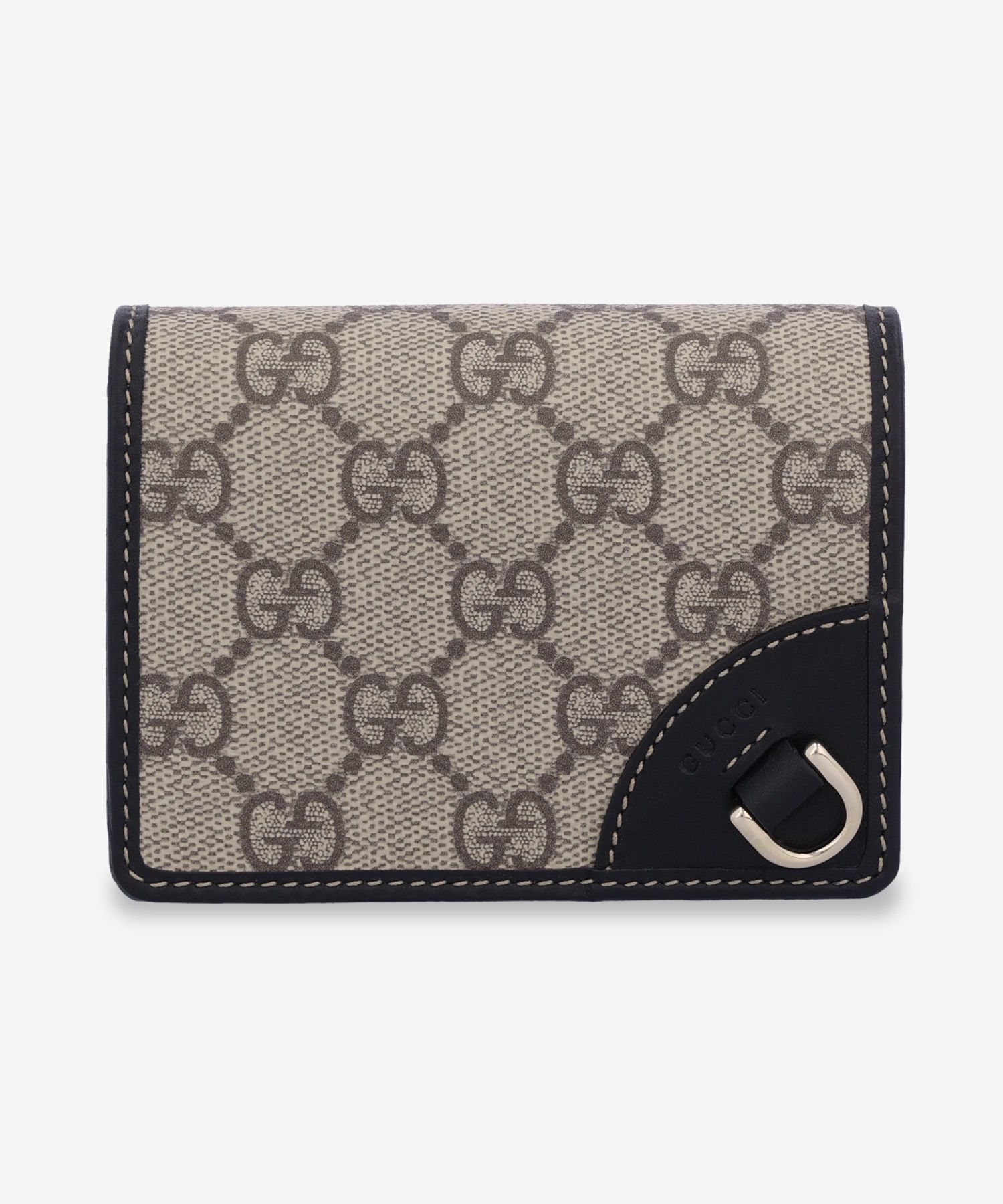 ★GUCCI★ Mini GG Emblem Wallet Brown Black 820692FAD6L9741 MUSINSA | GUCCI Mini GG Emblem Wallet - Brown:Black
