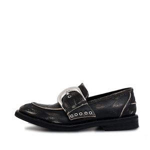 Vintage Chunky Loafer_Black Beige