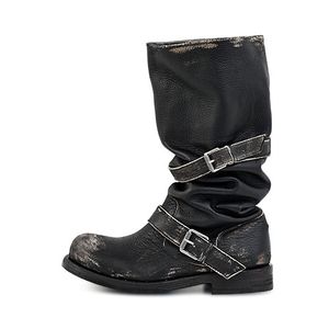 Slouchy Long Boots_Rub off black