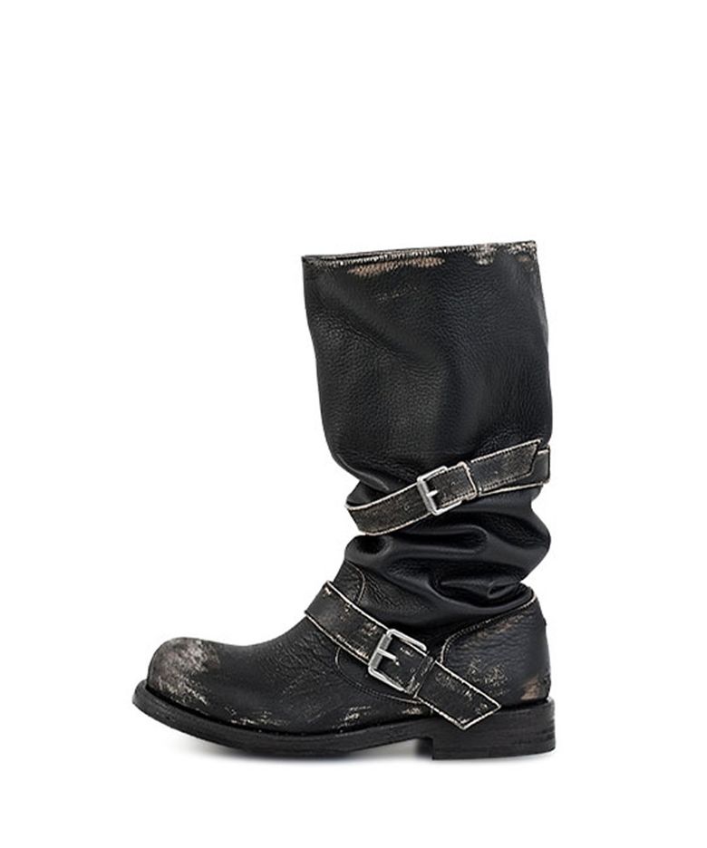 Slouchy Long Boots_Rub off black