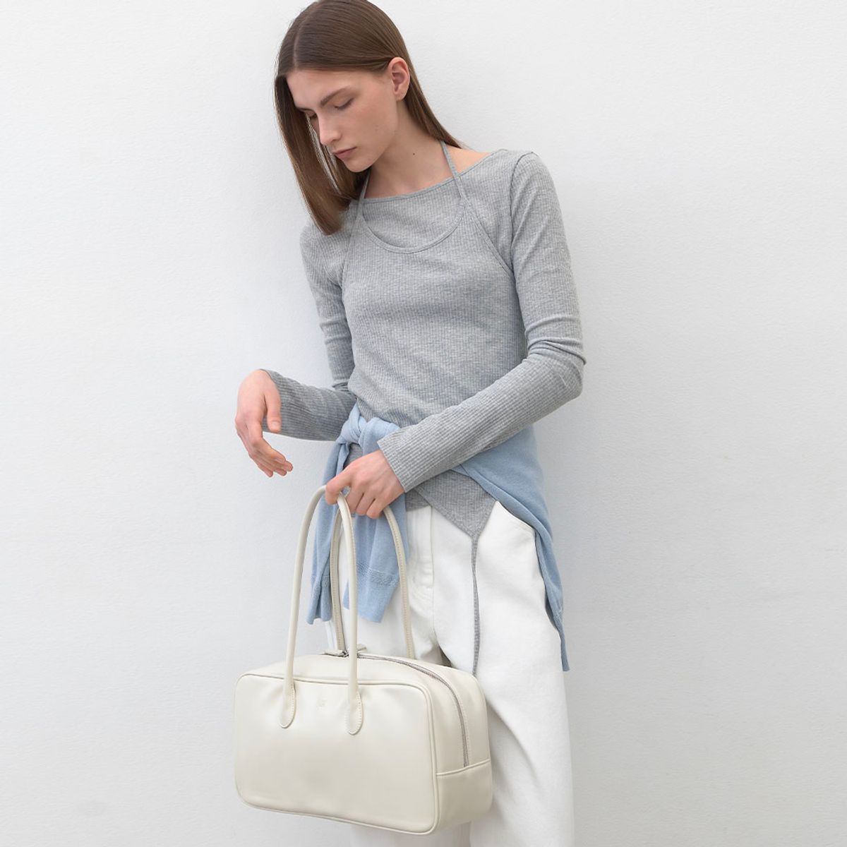아틀리에 나인(ATELIER NAIN) HAZEL HALTER LAYERED TEE(T-6990)