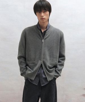 집업 니트 자켓 (그레이)