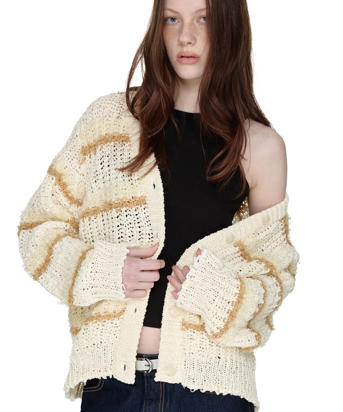 썬번프로젝트(SUNBURNPROJECT) Blended Overfit Cardigan, CREAM