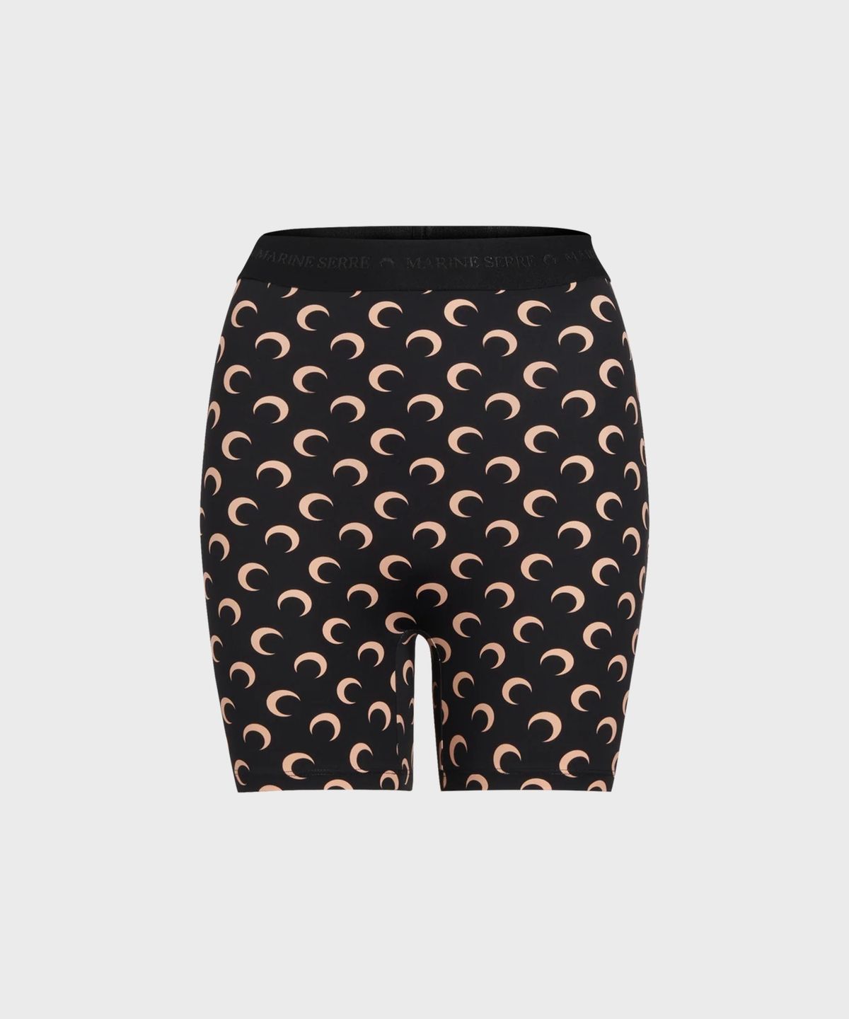 마린 세르(MARINE SERRE) (W) 리사이클드 문 저지 미니 쇼츠 인버스 탄 RECYCLED MOON JERSEY MINI SHORTS INVERSE TAN