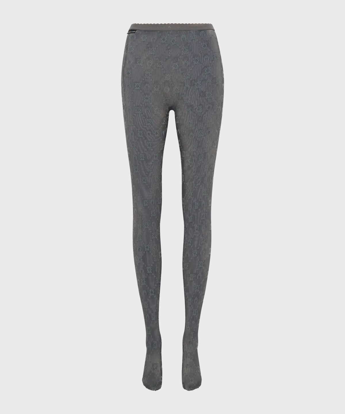 마린 세르(MARINE SERRE) (W) 리사이클드 메쉬 플록 타이즈 스톤 그레이 RECYCLED MESH FLOCK TIGHTS STONE GREY