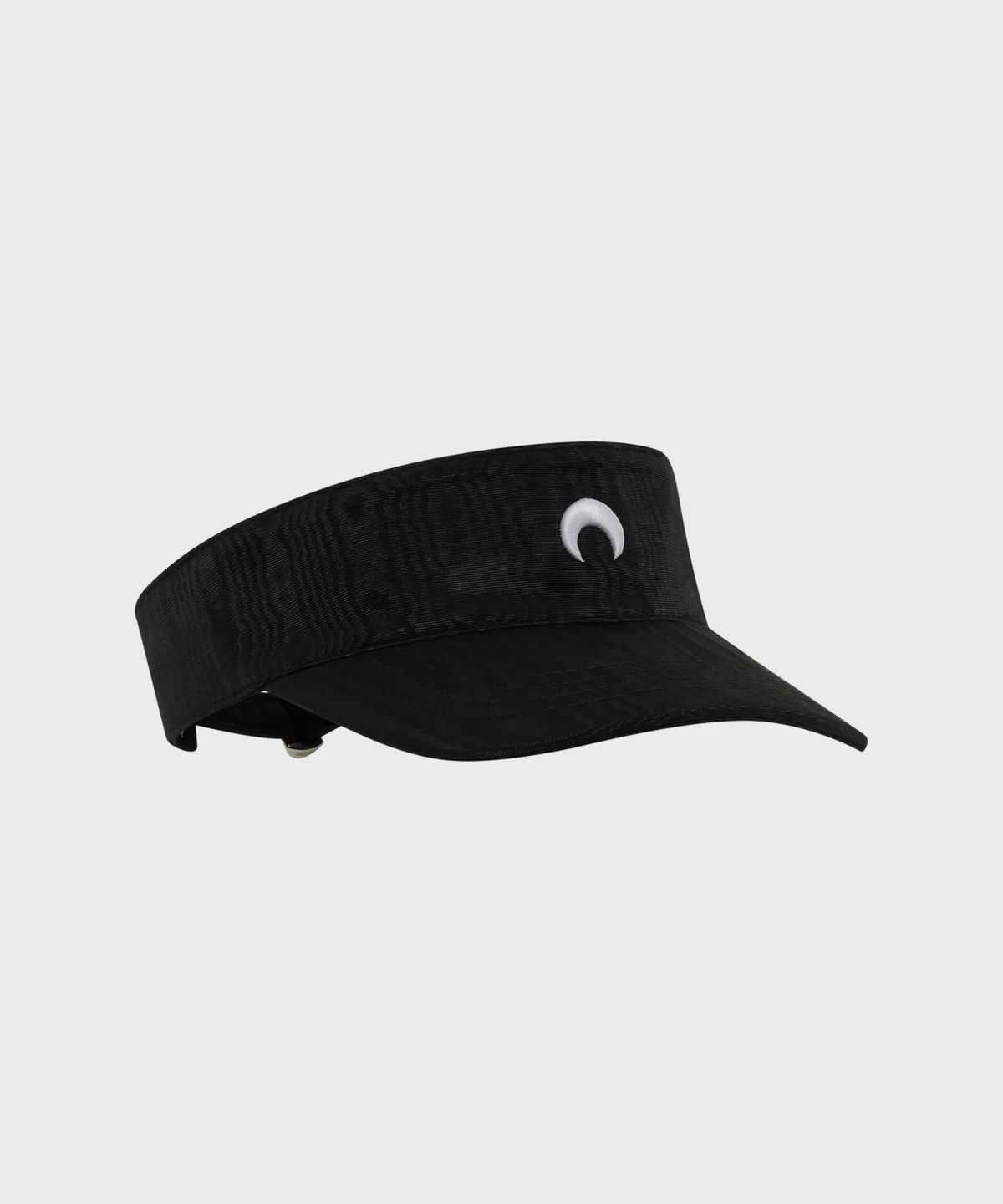 마린 세르(MARINE SERRE) (U) 리사이클드 무아레 바이저 블랙 RECYCLED MOIRE VISOR BLACK