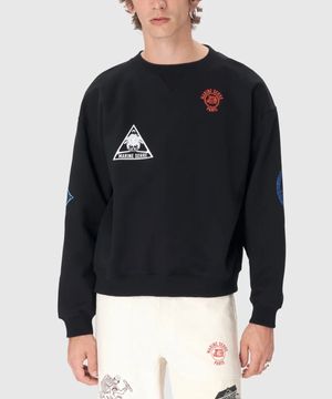 (U) 수베니어 플리스 오버사이즈 스웨트셔츠 블랙 SOUVENIR FLEECE OVERSIZED SWEATSHIRT BLACK