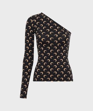 (W) 리사이클드 문 저지 에시메트릭 탑 인버스 탄 RECYCLED MOON JERSEY SS ASYMMETRIC TOP INVERSE TAN