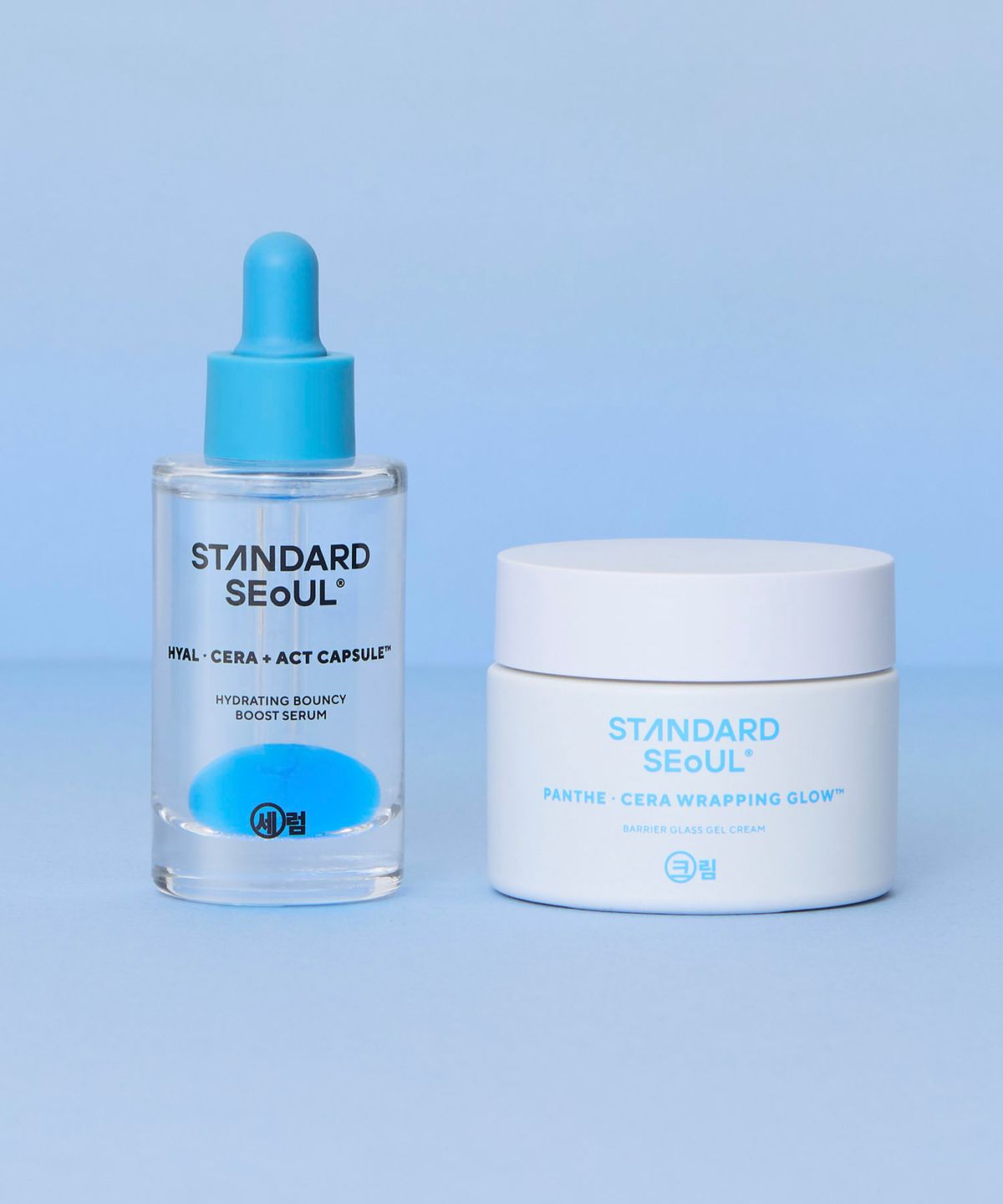 스탠다드서울(STANDARD SEOUL) [2종세트] PDRN 탄력 / 비타민 미백 / 히알 속보습 탱탱볼 세럼 30ml+판테놀 광채 장벽 쉴드 크림 50ml