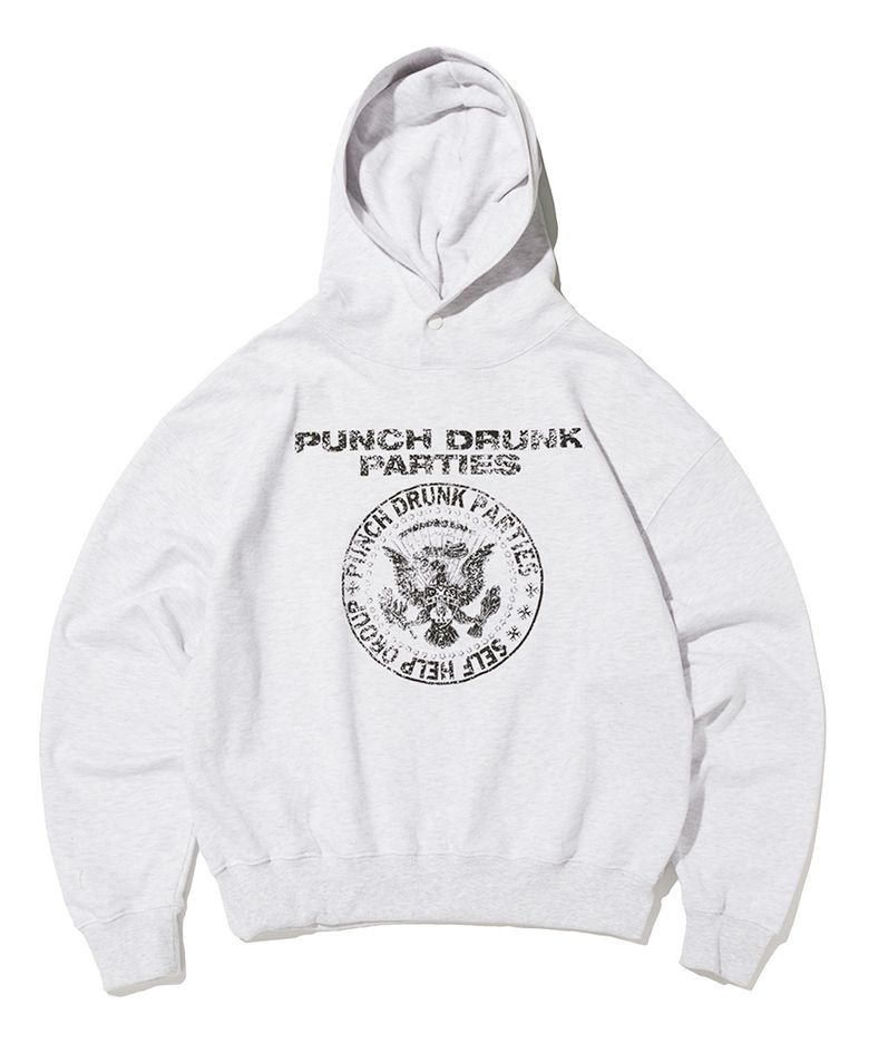 SHG Seal Oversized Hoodie (MELANGE WHITE)