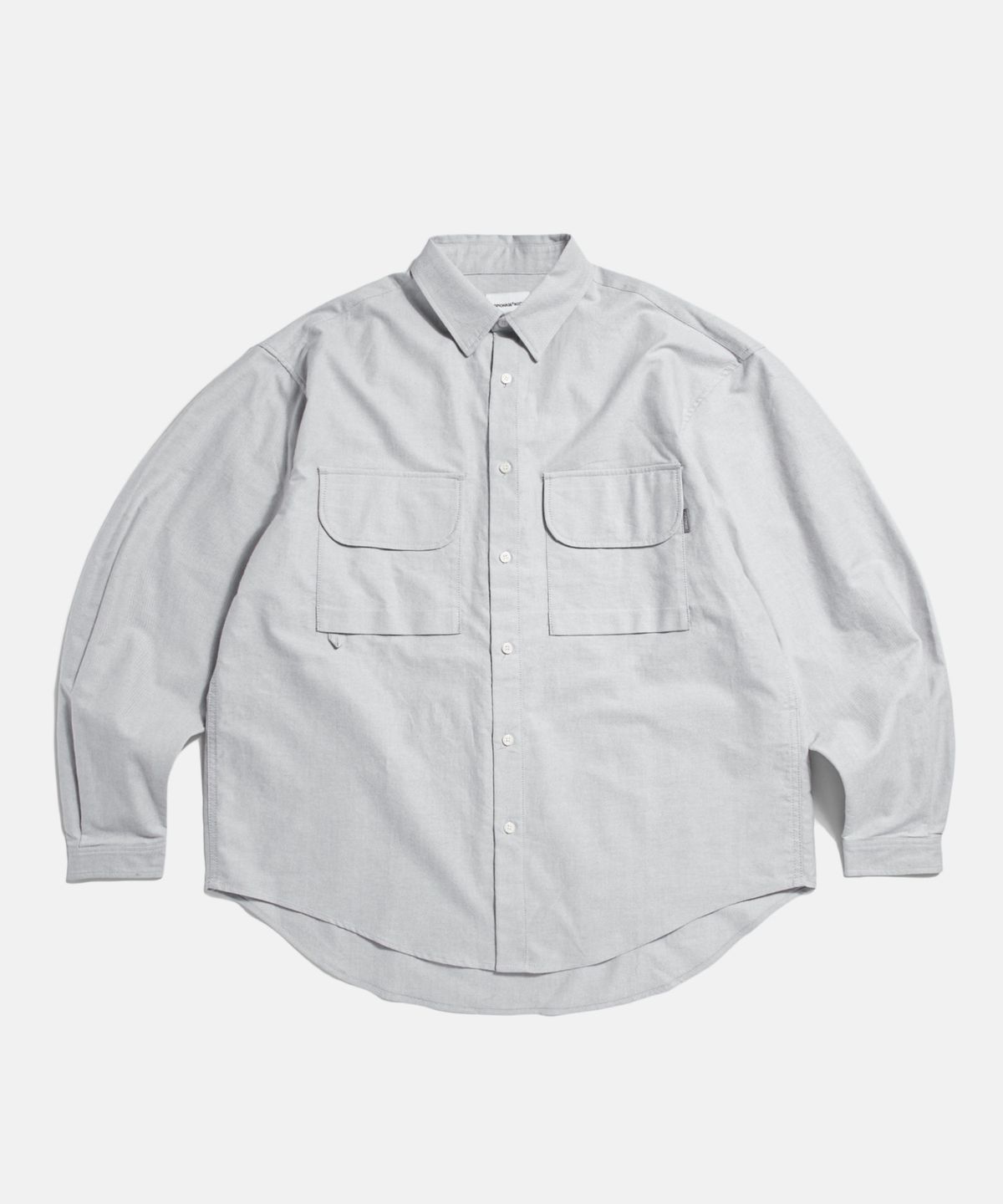 에스피오나지(ESPIONAGE) Double Pocket Oxford Shirt Light Grey