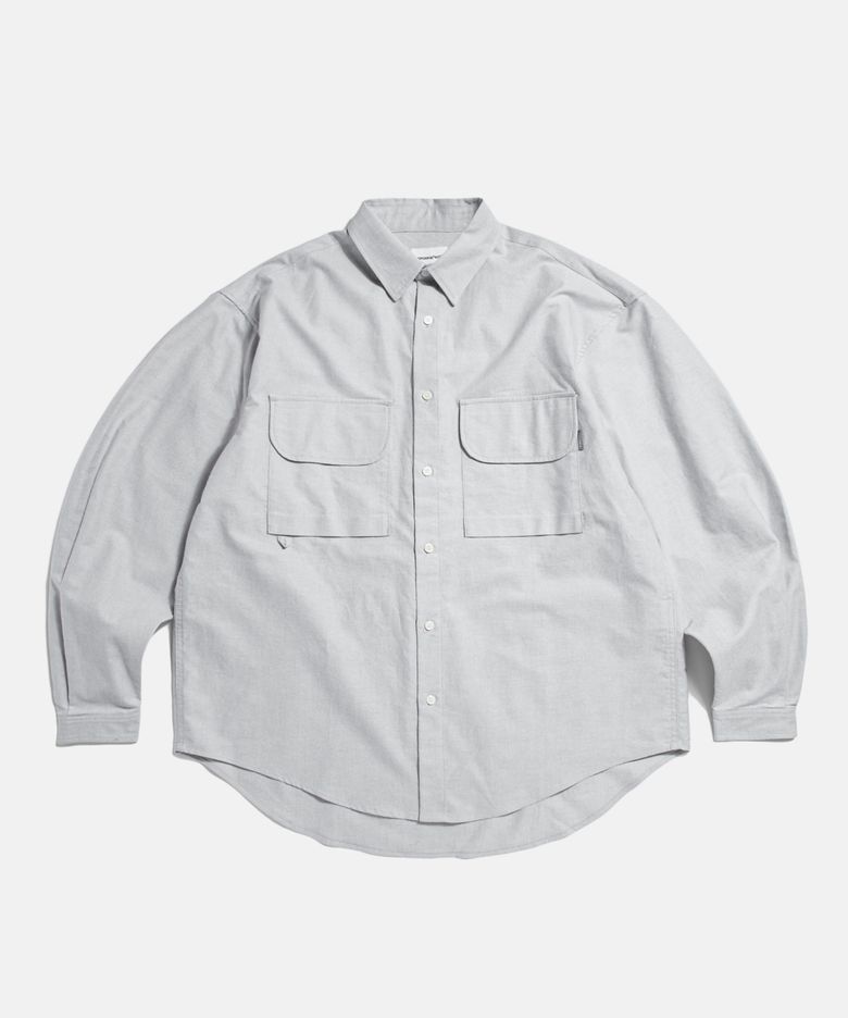 Double Pocket Oxford Shirt Light Grey