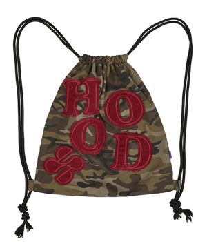 HOOD 아플리케 스트링백 카모