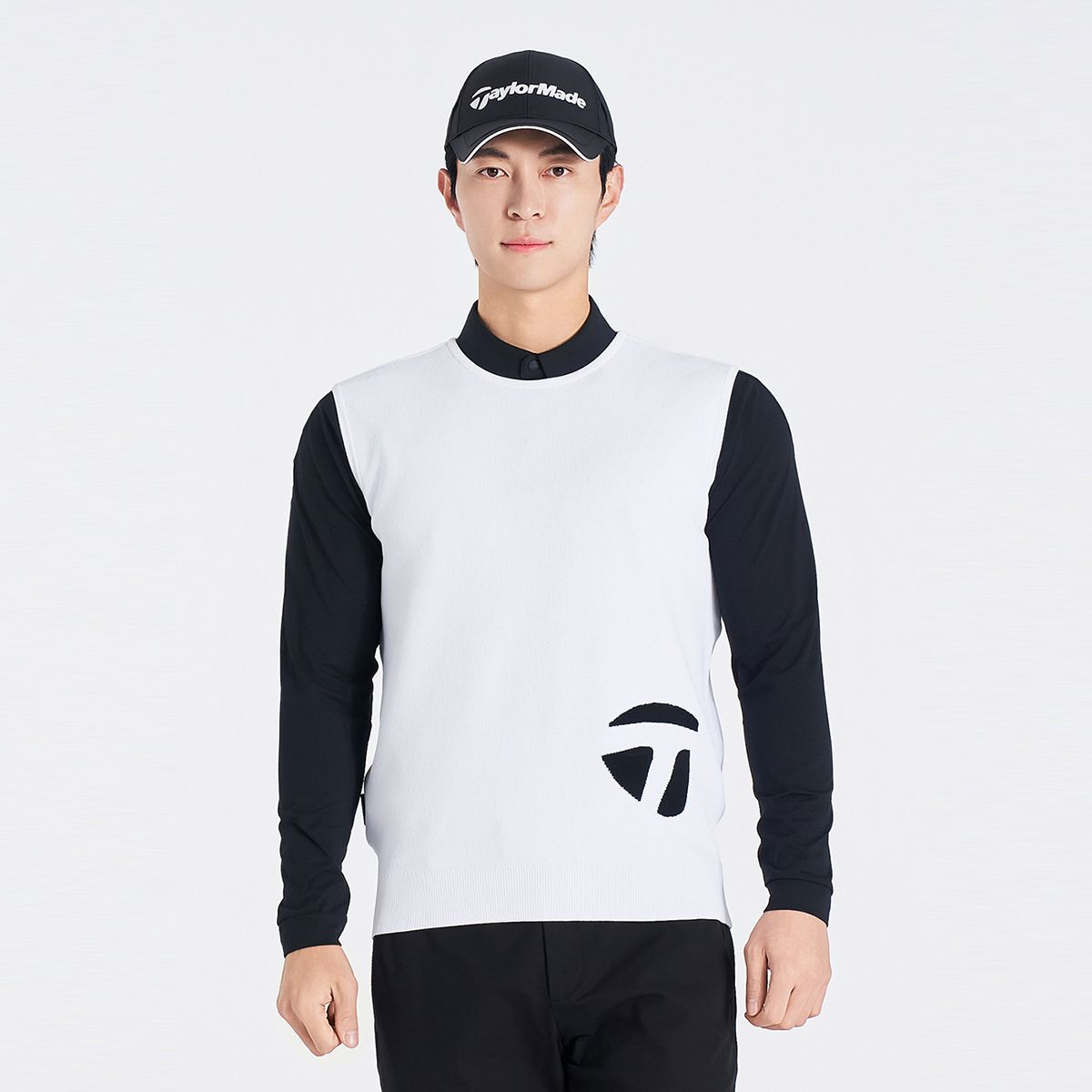 테일러메이드 어패럴(TAYLORMADE APPAREL) 남성 라운드 니트 베스트 TSO-11HG23-100