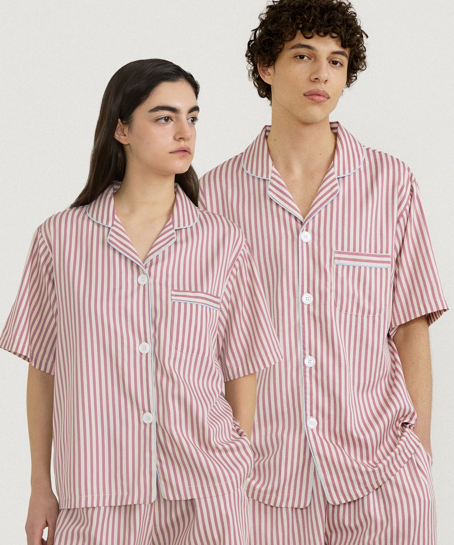 ◆JO'S LOUNGE◆ Warm Modal couple Leeds Pajama Set Twopiece WARM MODAL] (couple) Leeds Pajama Set + Two-piece - JO'S LOUNGE