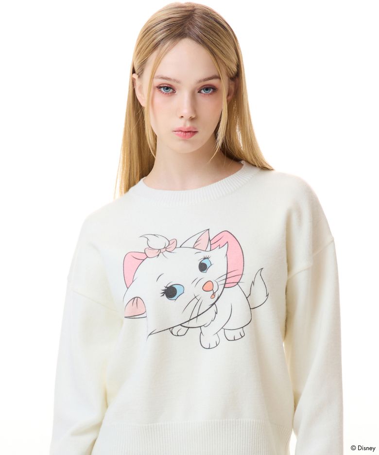 [MARIE] LONG SLEEVED KNIT(WHITE)