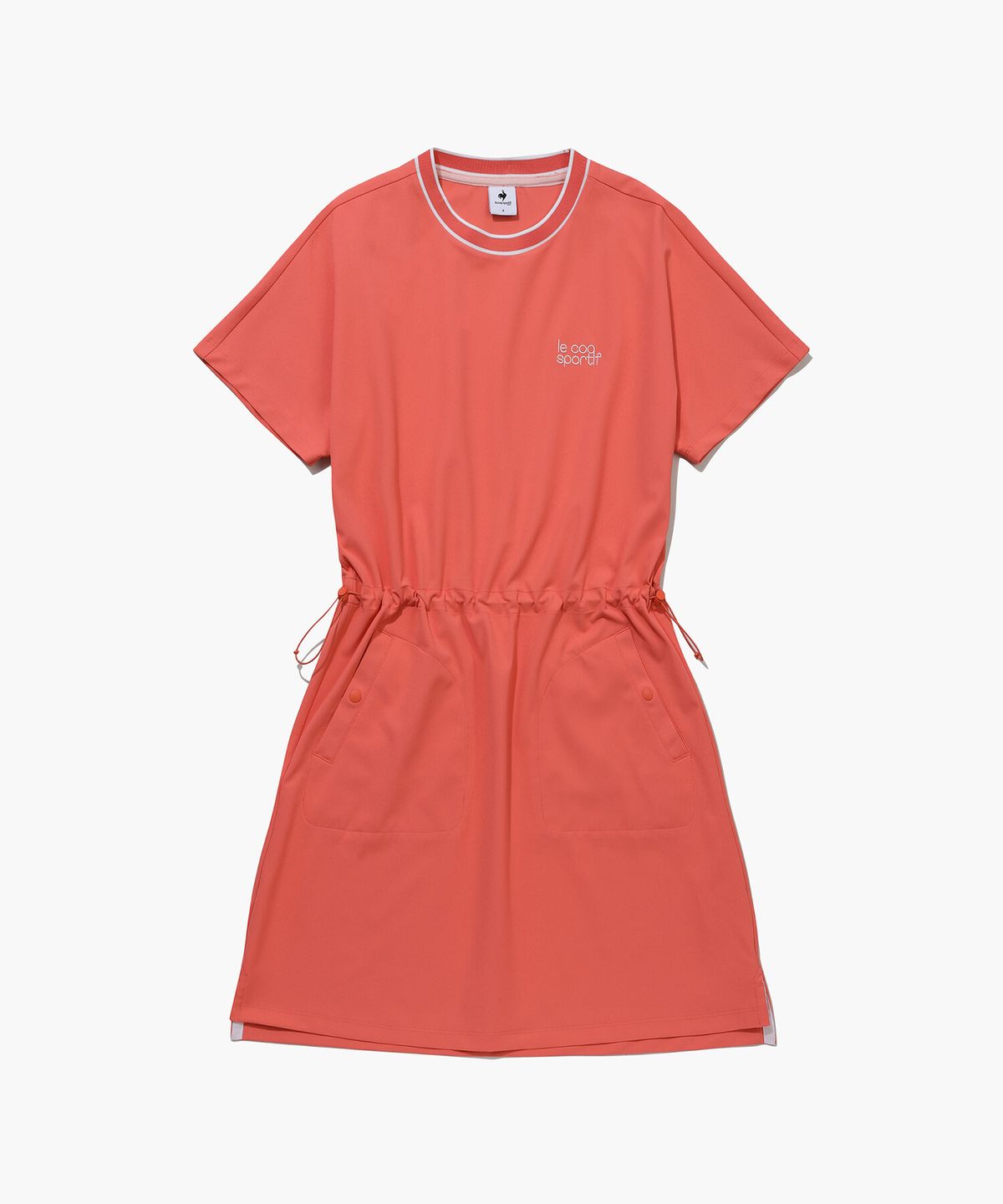 르꼬끄 골프(LECOQ GOLF) 여성 레터링 포인트 라운드넥 원피스 (GQ122LOP31)