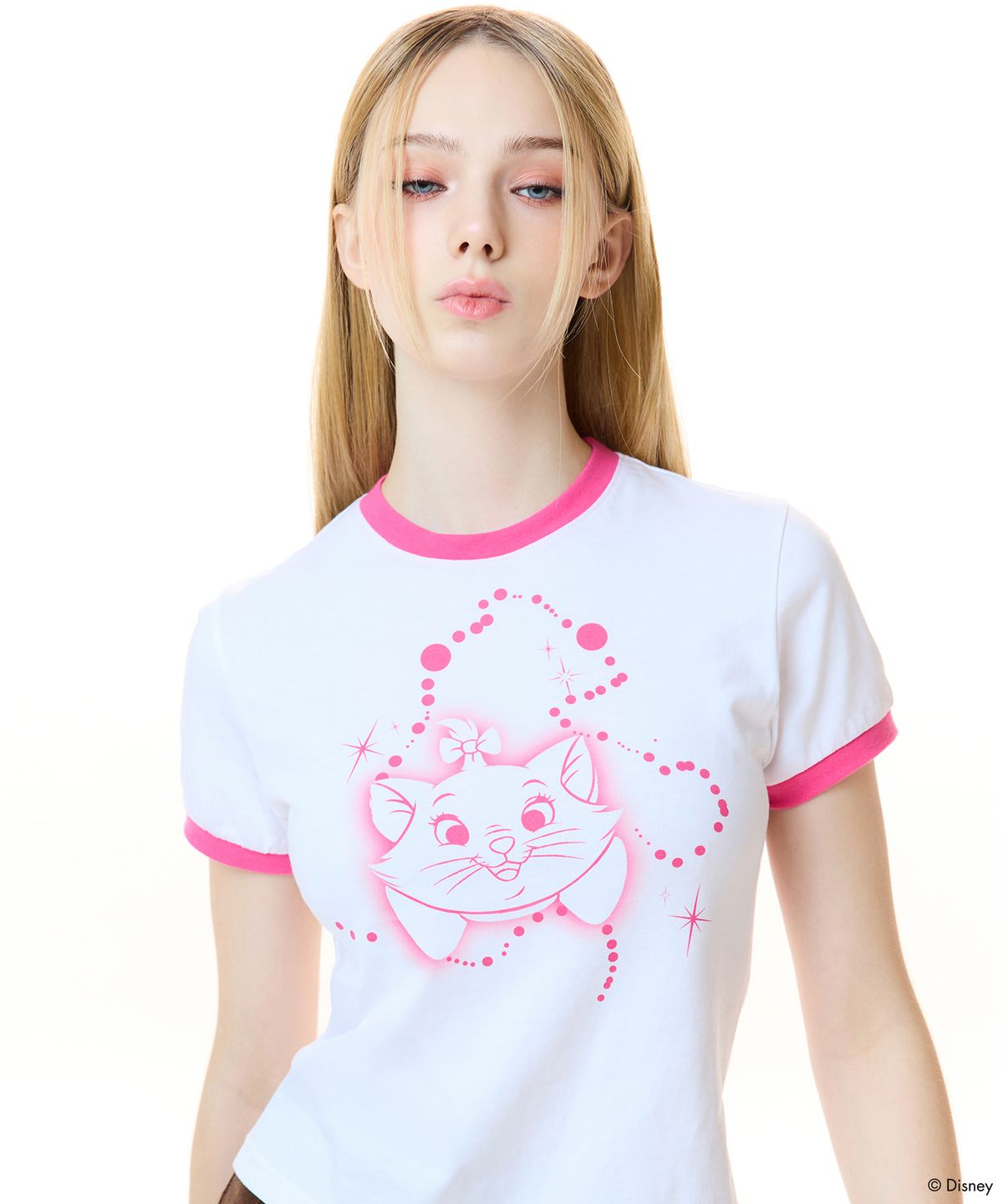 러브이즈트루(LUVISTRUE) [MARIE] FACE TEE(WHITE)