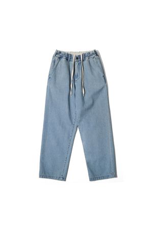 Cove Drape Loose Denim Pants Light Blue