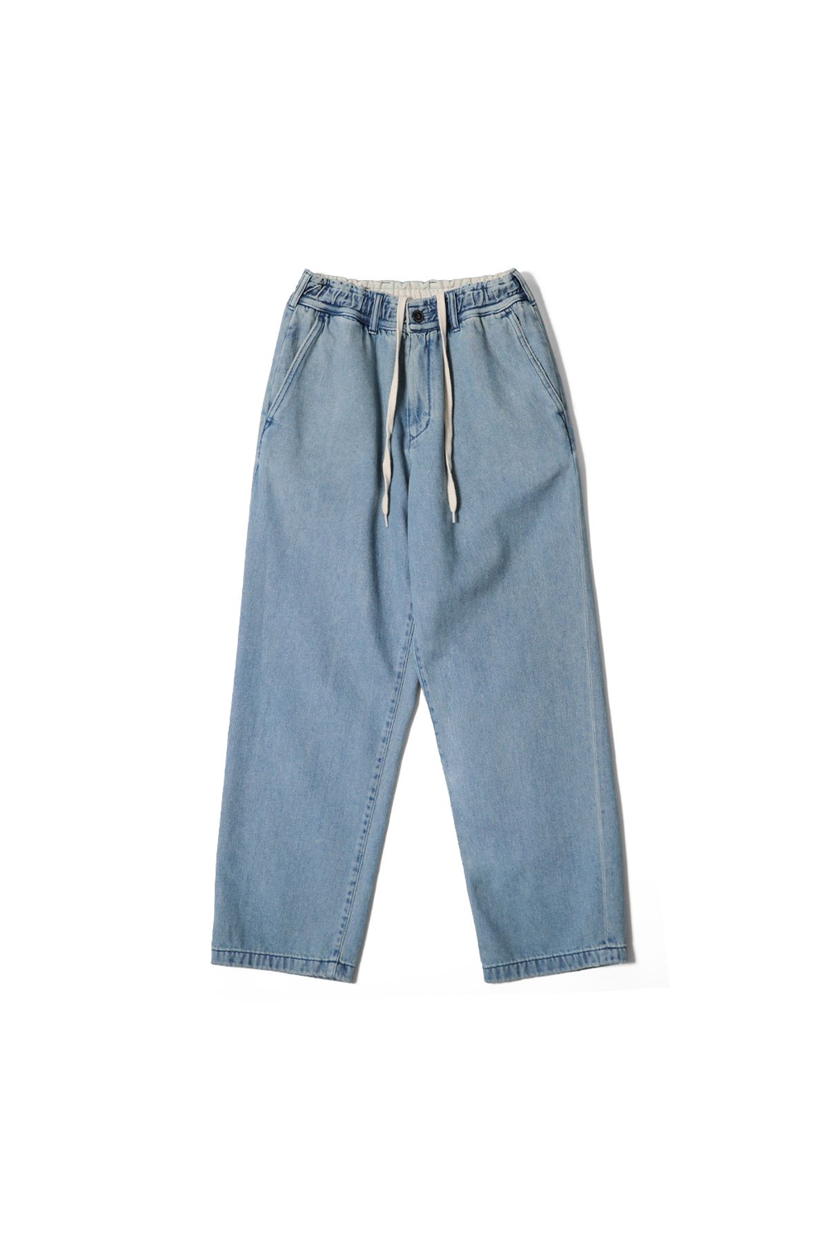 홀리선(HORLISUN) Cove Drape Loose Denim Pants Light Blue