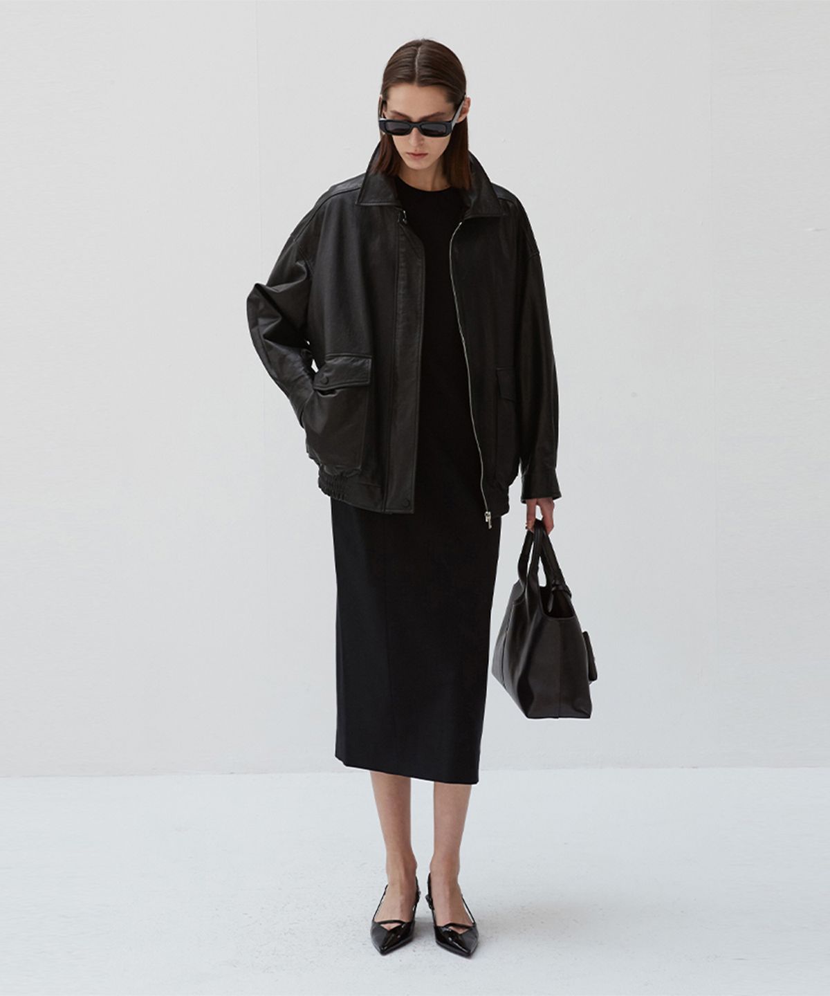 베르데마르(VERDEMAR) Italian vegetable Lambskin Overfit Blouson