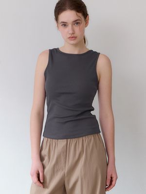 스쿱넥 나시 티셔츠 3colors