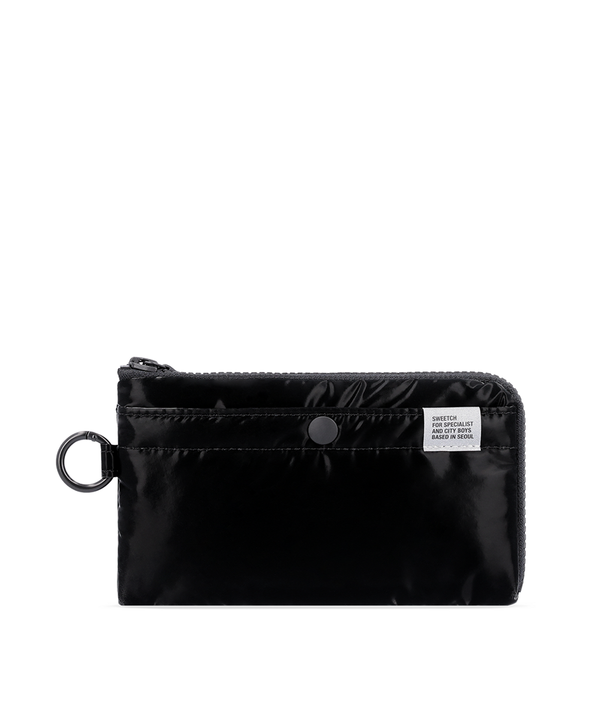 스위치(SWEETCH) HALF ZIP WALLET 001 L Glossy Black