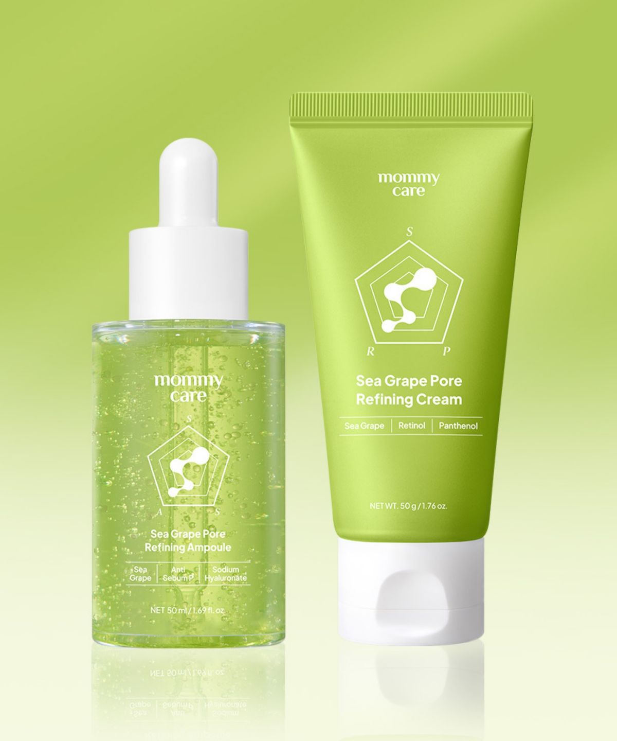 마미케어(MOMMYCARE) [2PACK] 바다포도 모공앰플 50ml+크림 50g