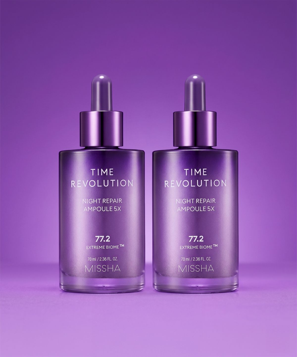 미샤(MISSHA) [2개] 타임레볼루션 나이트리페어 앰플 70ml (+마스크팩 증정)