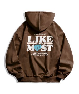 라이크 프로젝트 오버핏 후디_브라운