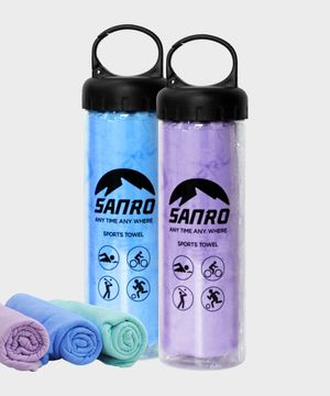 2pack 습식 수영 스포츠타올 카라비너패키지