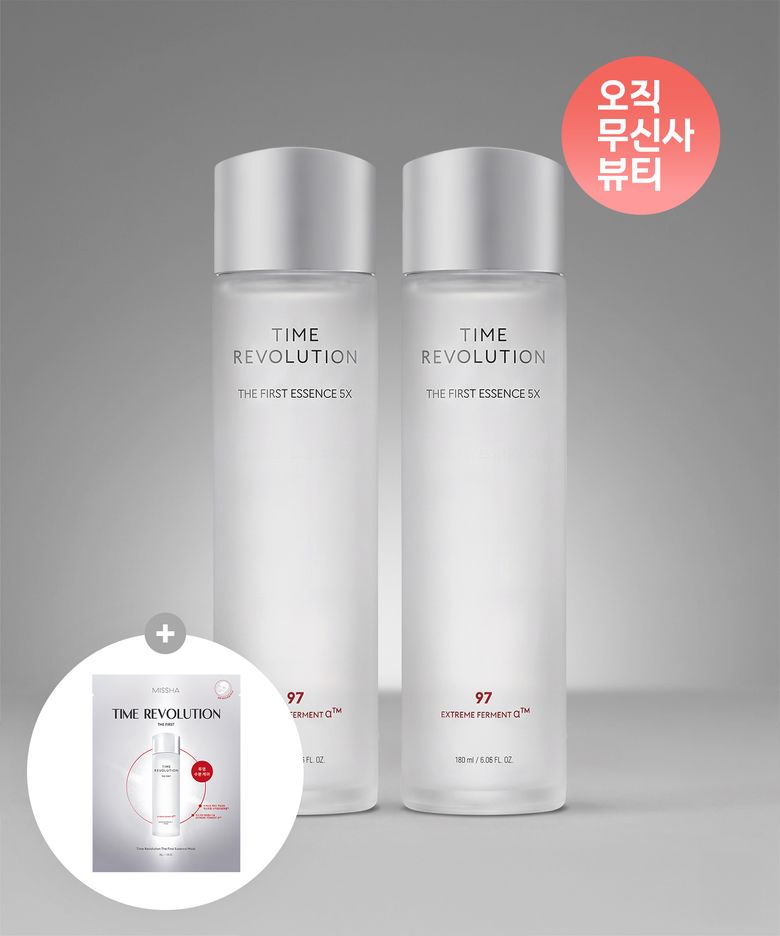 [2개] 타임레볼루션 퍼스트 에센스 180ml (+마스크팩 증정)