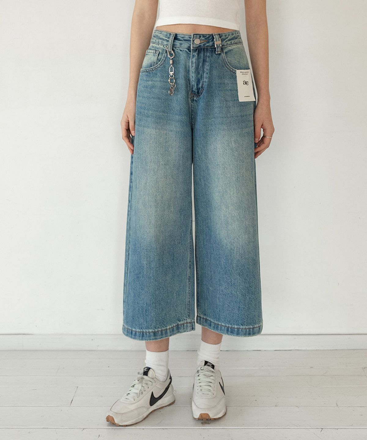 논앤논(NON AND NON) KEYRING SET BERMUDA DENIM PANTS_NSDP5188 (BLUE)