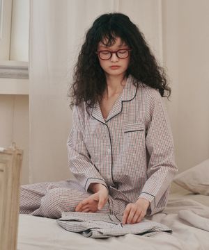 (w)스탠다드 파머스 파자마 긴소매세트 레드