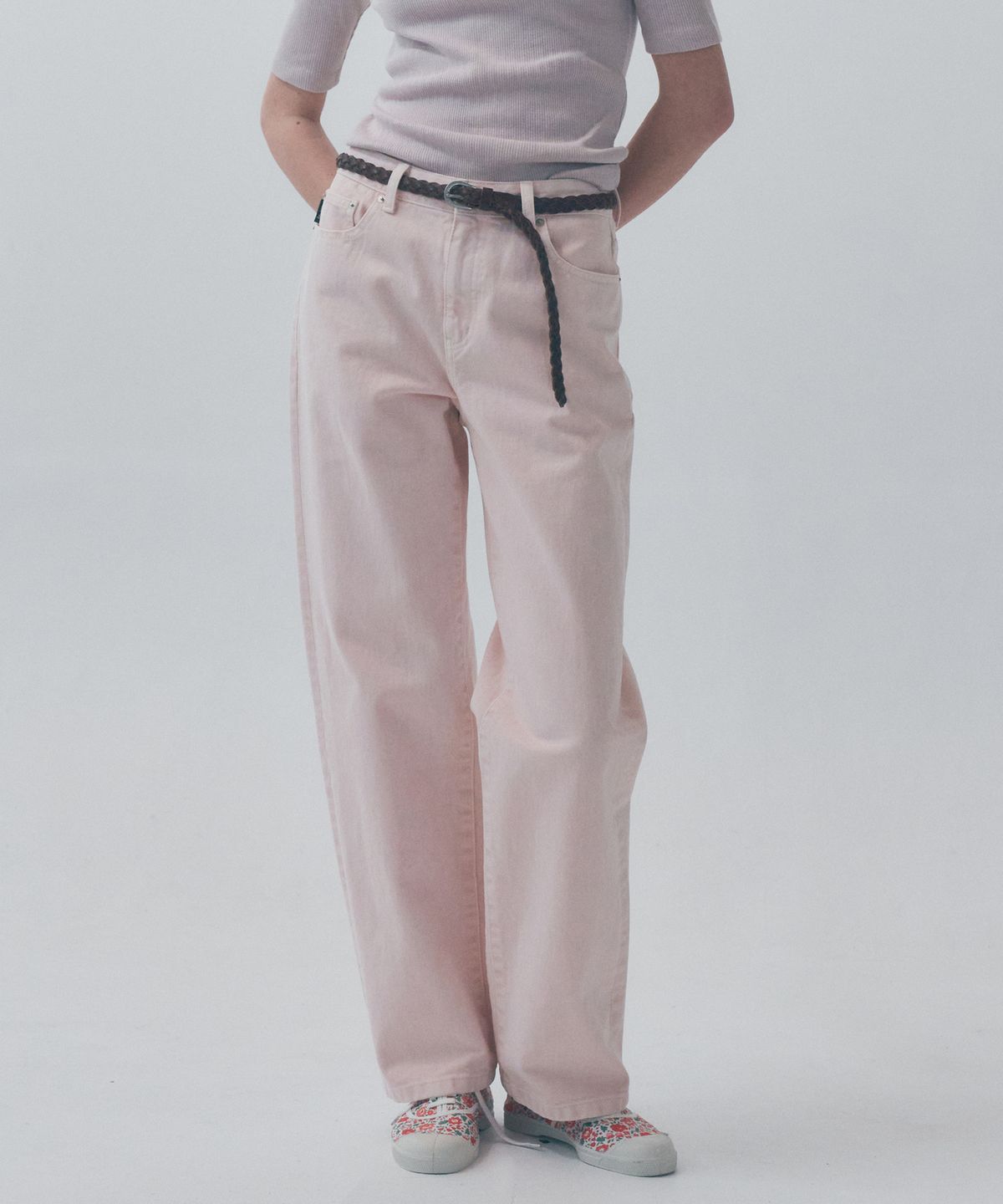 벤시몽(BENSIMON) PINK DYING DENIM PANTS - LIGHT PINK