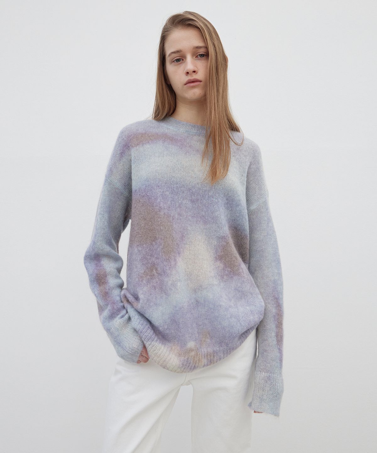 르바(LEVAR) Mohair Gradation Round Knit - Gradation Blue